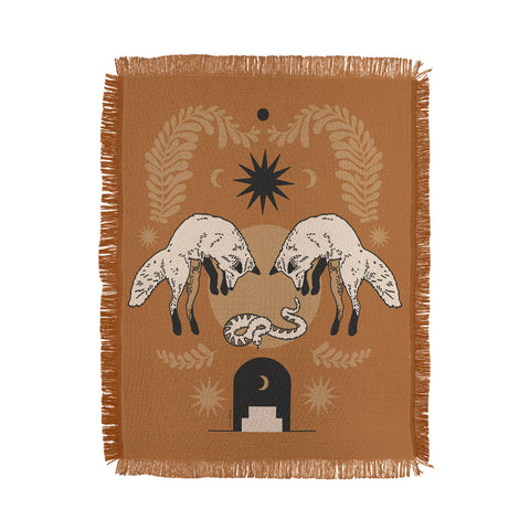 Iveta Abolina Celestial Fox Sisters Throw Blanket