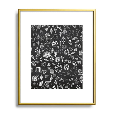 Iveta Abolina Chalk Crystals Metal Framed Art Print