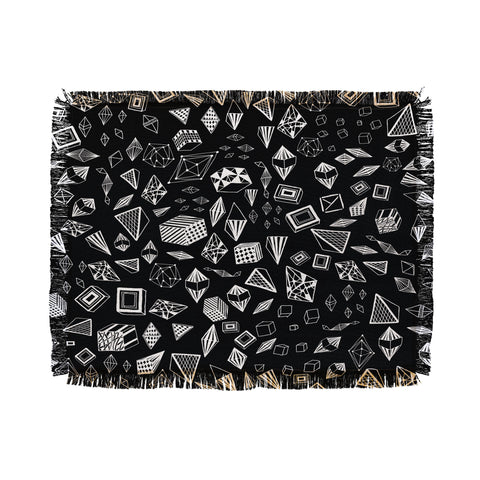 Iveta Abolina Chalk Crystals Throw Blanket