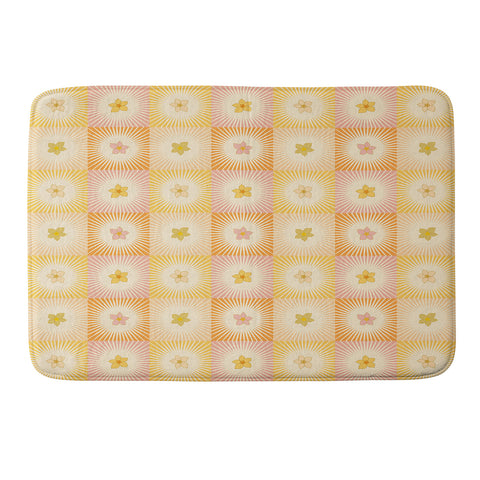 Iveta Abolina Cheerful Sun Check Memory Foam Bath Mat