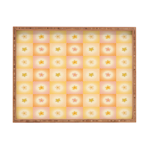 Iveta Abolina Cheerful Sun Check Rectangular Tray