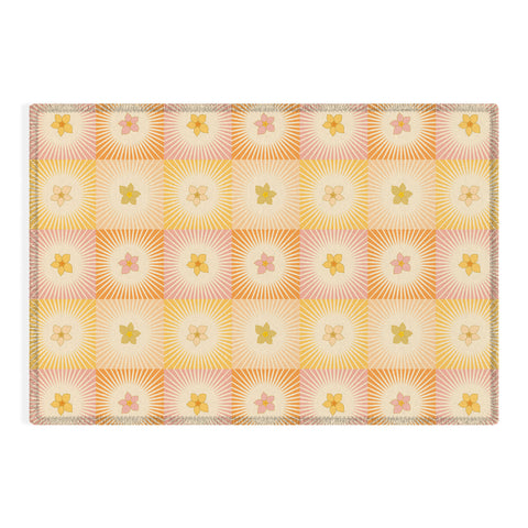 Iveta Abolina Cheerful Sun Check Outdoor Rug