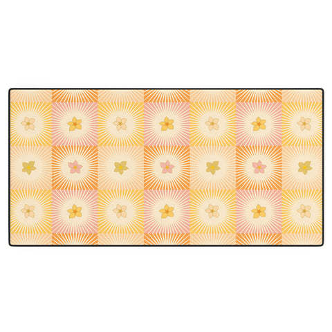 Iveta Abolina Cheerful Sun Check Desk Mat
