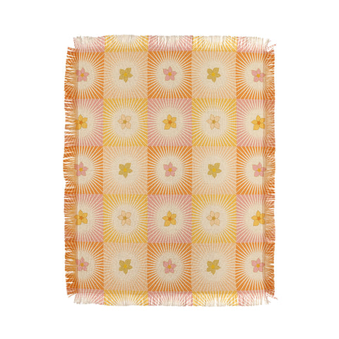 Iveta Abolina Cheerful Sun Check Throw Blanket