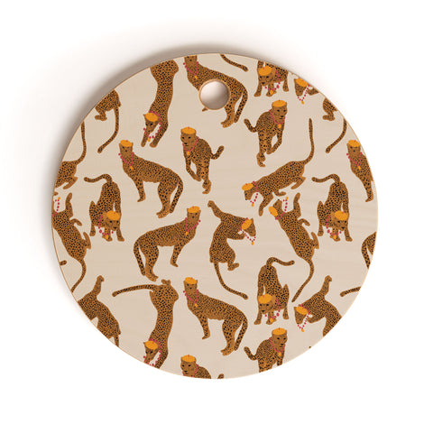 Iveta Abolina Cheetah Fashionista Cutting Board Round