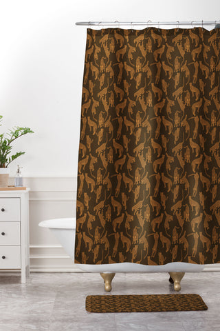 Iveta Abolina Cheetah Gisselle Shower Curtain And Mat
