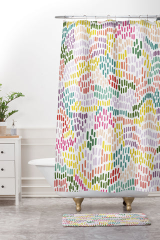 Iveta Abolina Cherie Sprinkle Shower Curtain And Mat