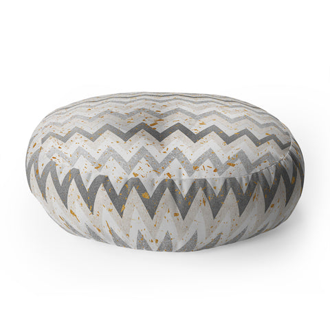 Iveta Abolina Chevron Confetti Floor Pillow Round