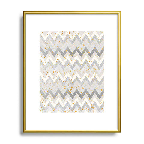 Iveta Abolina Chevron Confetti Metal Framed Art Print