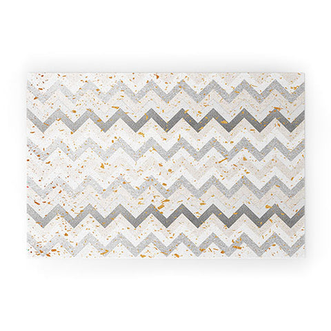 Iveta Abolina Chevron Confetti Welcome Mat