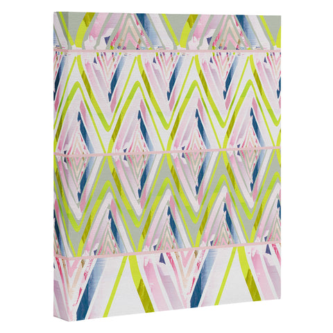 Iveta Abolina Chevron Glitch Art Canvas