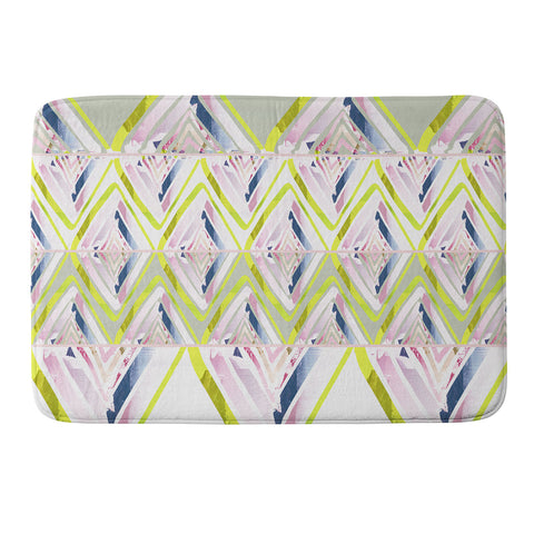 Iveta Abolina Chevron Glitch Memory Foam Bath Mat