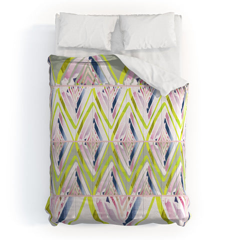 Iveta Abolina Chevron Glitch Comforter