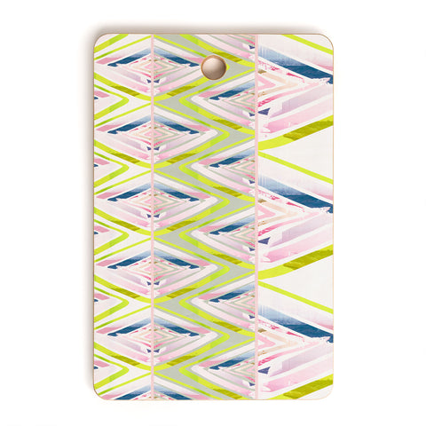 Iveta Abolina Chevron Glitch Cutting Board Rectangle