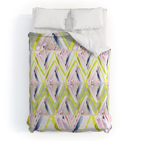 Iveta Abolina Chevron Glitch Duvet Cover