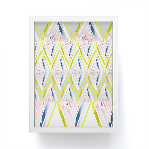 Iveta Abolina Chevron Glitch Framed Mini Art Print