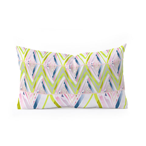 Iveta Abolina Chevron Glitch Oblong Throw Pillow
