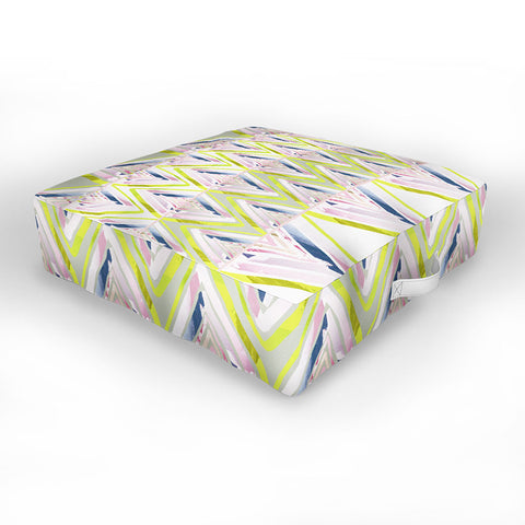 Iveta Abolina Chevron Glitch Outdoor Floor Cushion