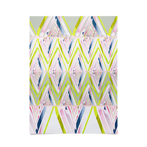 Iveta Abolina Chevron Glitch Poster