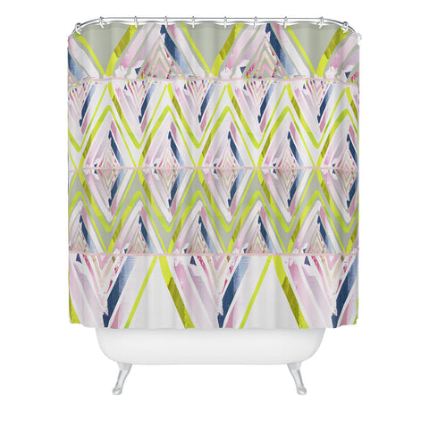 Iveta Abolina Chevron Glitch Shower Curtain