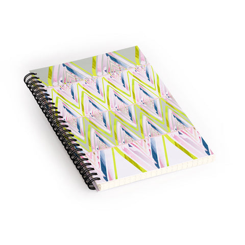 Iveta Abolina Chevron Glitch Spiral Notebook