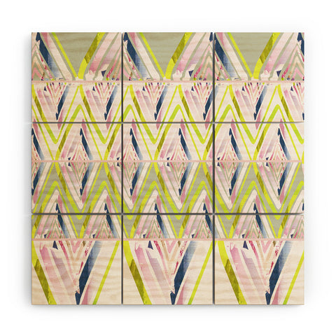 Iveta Abolina Chevron Glitch Wood Wall Mural