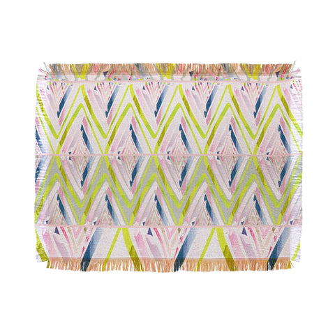 Iveta Abolina Chevron Glitch Throw Blanket