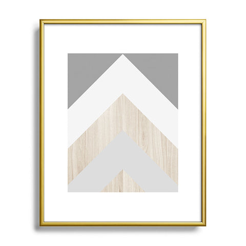 Iveta Abolina Chevron Peak Metal Framed Art Print