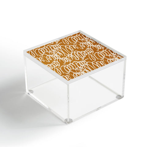 Iveta Abolina Chunky Squiggle Caramel Linen Acrylic Box