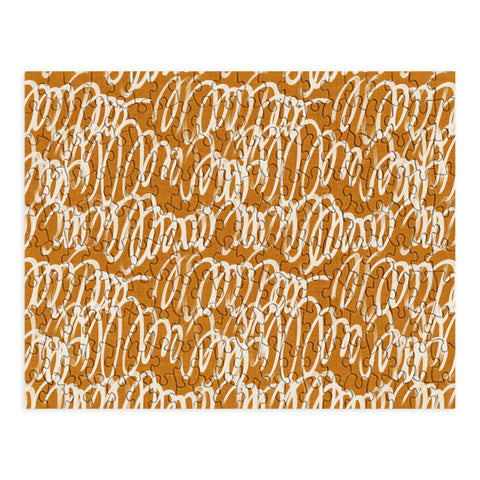 Iveta Abolina Chunky Squiggle Caramel Linen Puzzle