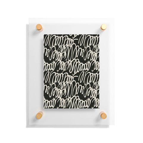 Iveta Abolina Chunky Squiggle Coal Black Floating Acrylic Print