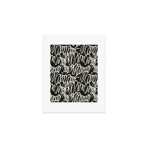 Iveta Abolina Chunky Squiggle Coal Black Art Print