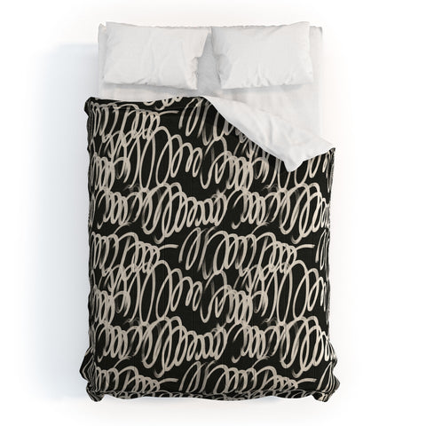 Iveta Abolina Chunky Squiggle Coal Black Comforter