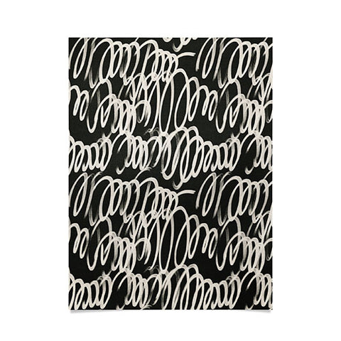 Iveta Abolina Chunky Squiggle Coal Black Poster