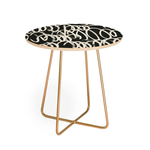 Iveta Abolina Chunky Squiggle Coal Black Round Side Table