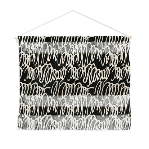 Iveta Abolina Chunky Squiggle Coal Black Wall Hanging Landscape