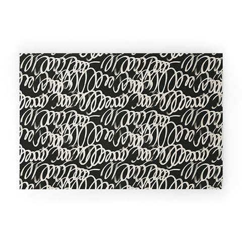 Iveta Abolina Chunky Squiggle Coal Black Welcome Mat