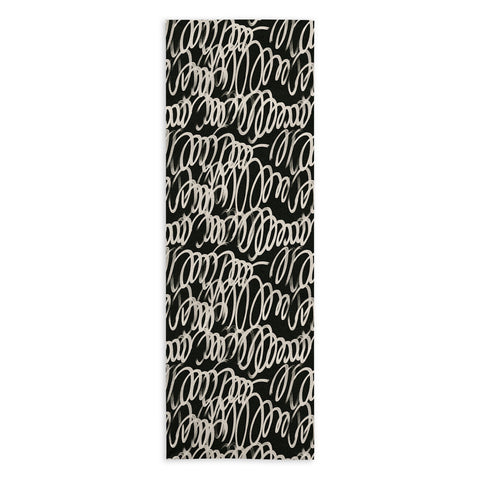 Iveta Abolina Chunky Squiggle Coal Black Yoga Towel