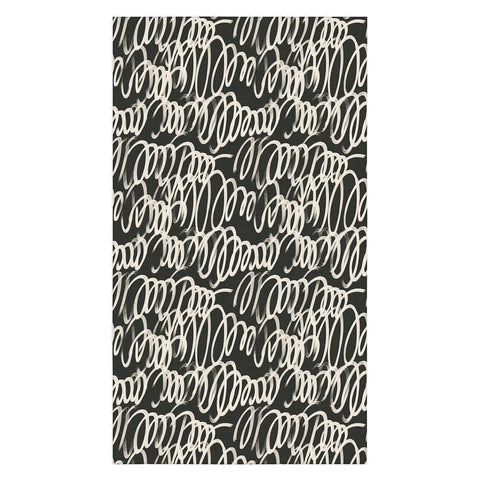 Iveta Abolina Chunky Squiggle Coal Black Tablecloth