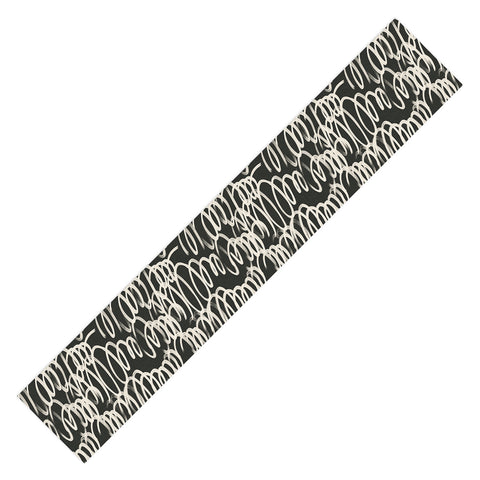 Iveta Abolina Chunky Squiggle Coal Black Table Runner