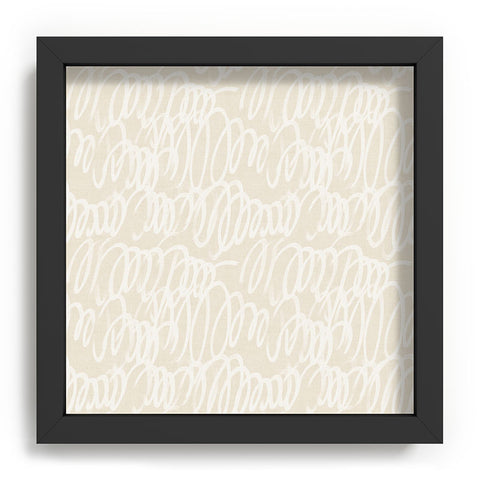 Iveta Abolina Chunky Squiggle Cream Linen Recessed Framing Square