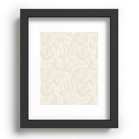 Iveta Abolina Chunky Squiggle Cream Linen Recessed Framing Rectangle