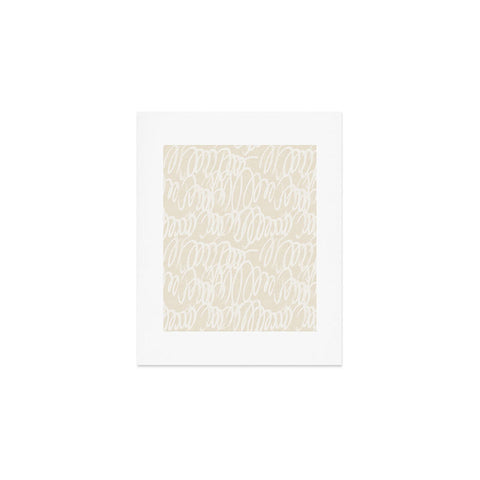 Iveta Abolina Chunky Squiggle Cream Linen Art Print