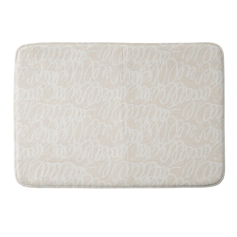 Iveta Abolina Chunky Squiggle Cream Linen Memory Foam Bath Mat