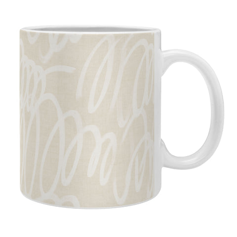 Iveta Abolina Chunky Squiggle Cream Linen Coffee Mug