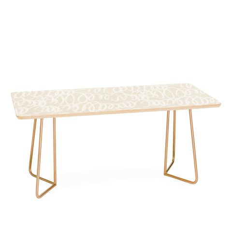 Iveta Abolina Chunky Squiggle Cream Linen Coffee Table