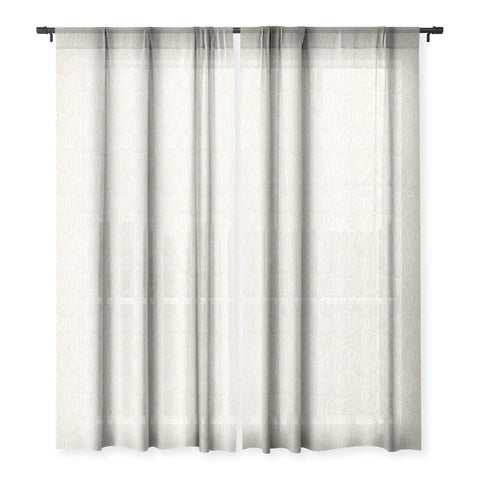 Iveta Abolina Chunky Squiggle Cream Linen Sheer Window Curtain