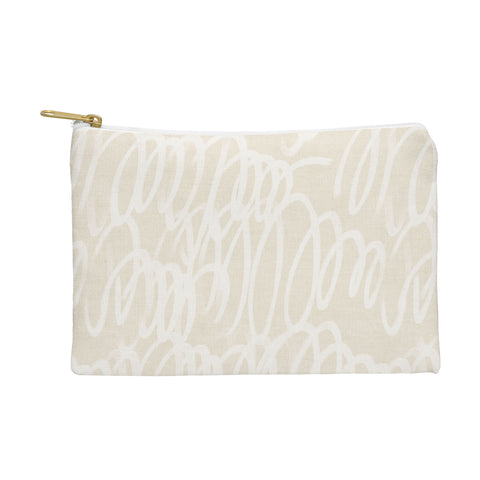 Iveta Abolina Chunky Squiggle Cream Linen Pouch