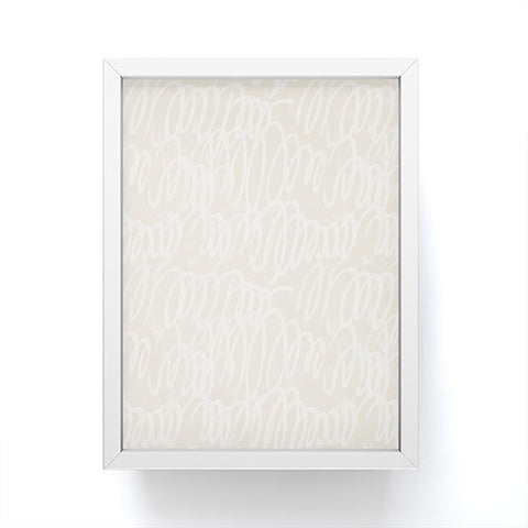 Iveta Abolina Chunky Squiggle Cream Linen Framed Mini Art Print