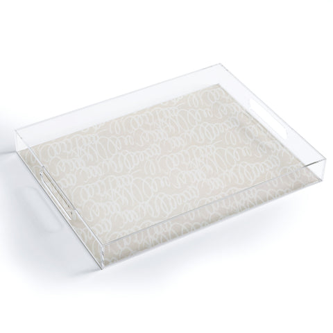 Iveta Abolina Chunky Squiggle Cream Linen Acrylic Tray
